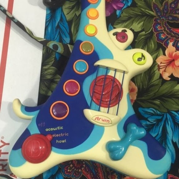 Children's Rocking Dog Woof Guitar Musical Instrument Toy Kids Lights Sounds - Picture 5 of 7